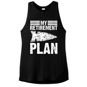 My Retiret Plan Artifact Collector Arrowhead Hunter Cool Gift Ladies PosiCharge Tri-Blend Wicking Tank