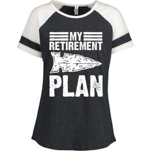 My Retiret Plan Artifact Collector Arrowhead Hunter Cool Gift Enza Ladies Jersey Colorblock Tee