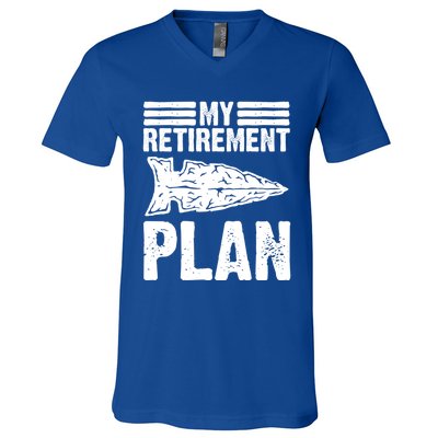 My Retiret Plan Artifact Collector Arrowhead Hunter Cool Gift V-Neck T-Shirt