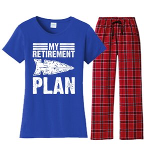 My Retiret Plan Artifact Collector Arrowhead Hunter Cool Gift Women's Flannel Pajama Set