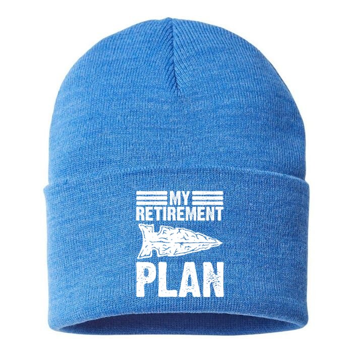 My Retiret Plan Artifact Collector Arrowhead Hunter Cool Gift Sustainable Knit Beanie