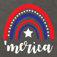 Merica Rainbow Patriotic 4th Of July Cotton Canvas Backpack
