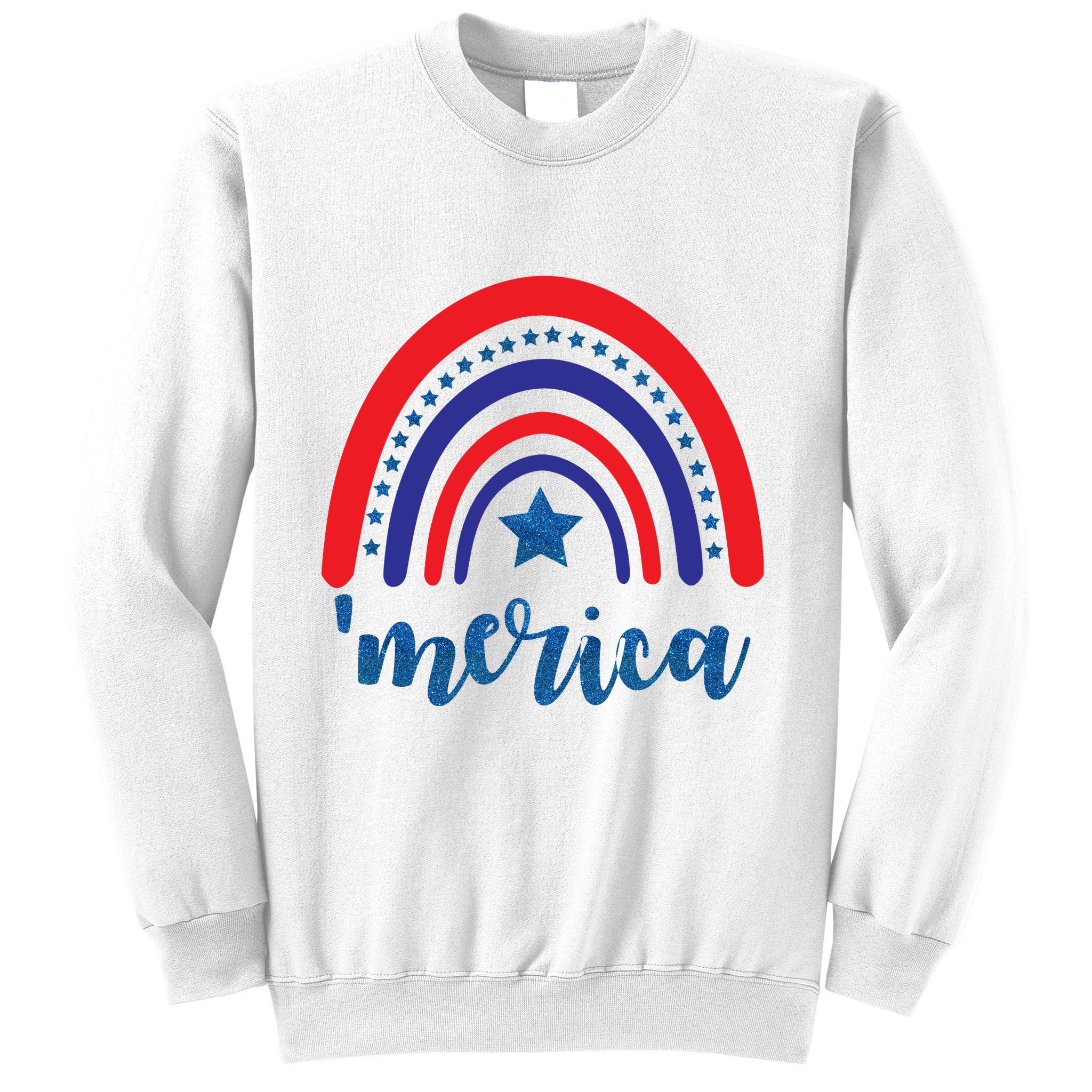 Merica Rainbow Patriotic 4th Of July Sweatshirt