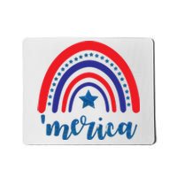 Merica Rainbow Patriotic 4th Of July Mousepad