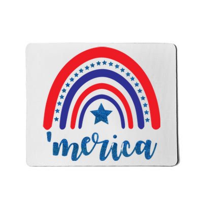 Merica Rainbow Patriotic 4th Of July Mousepad