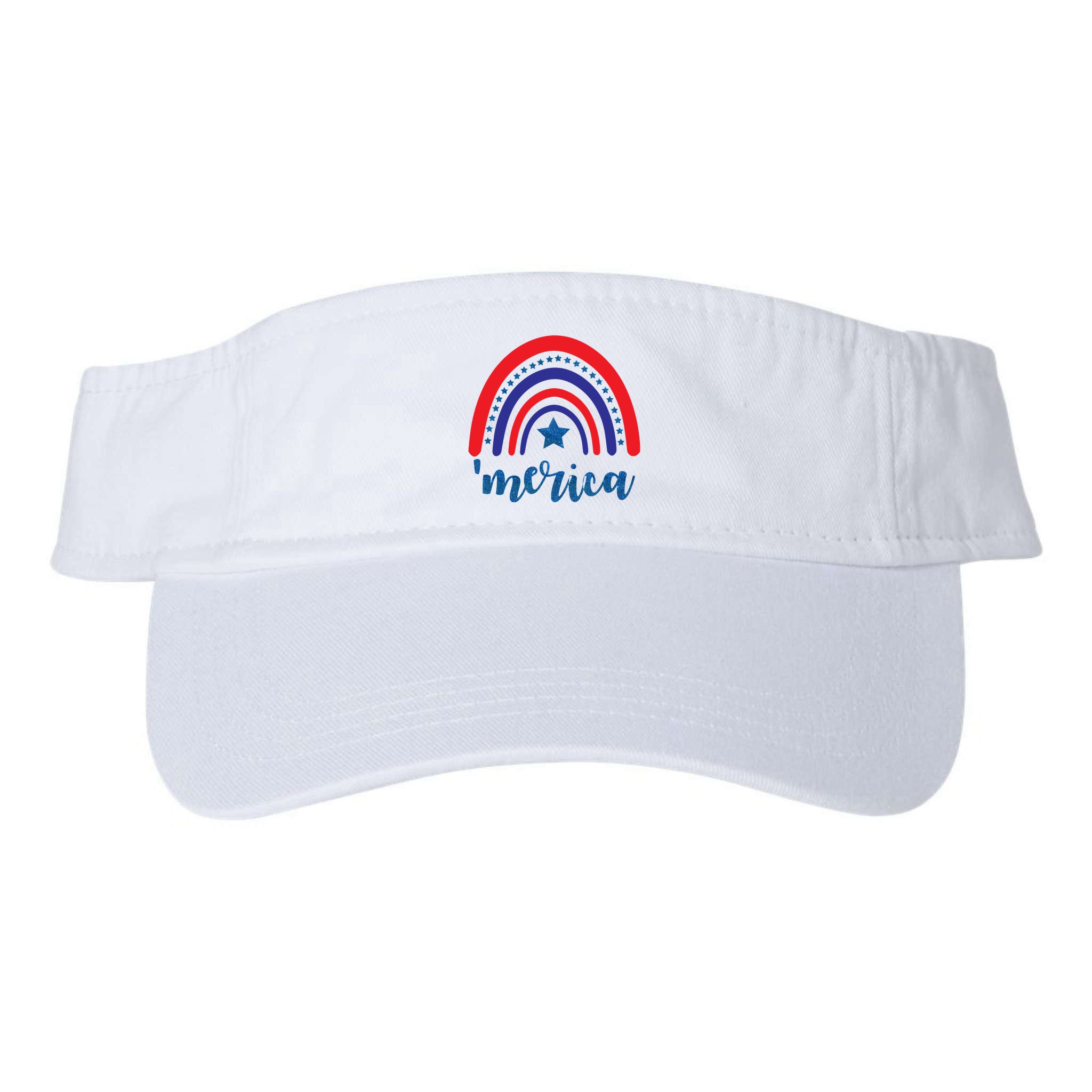 Merica Rainbow Patriotic 4th Of July Visor