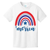 Merica Rainbow Patriotic 4th Of July Kids T-Shirt