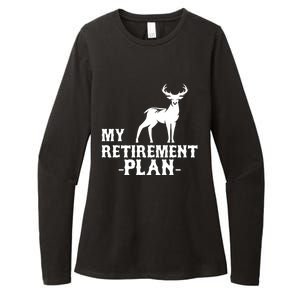 My Retiret Plan Deer Hunting Funny Gift Womens CVC Long Sleeve Shirt