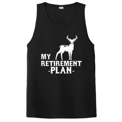 My Retiret Plan Deer Hunting Funny Gift PosiCharge Competitor Tank