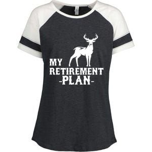 My Retiret Plan Deer Hunting Funny Gift Enza Ladies Jersey Colorblock Tee