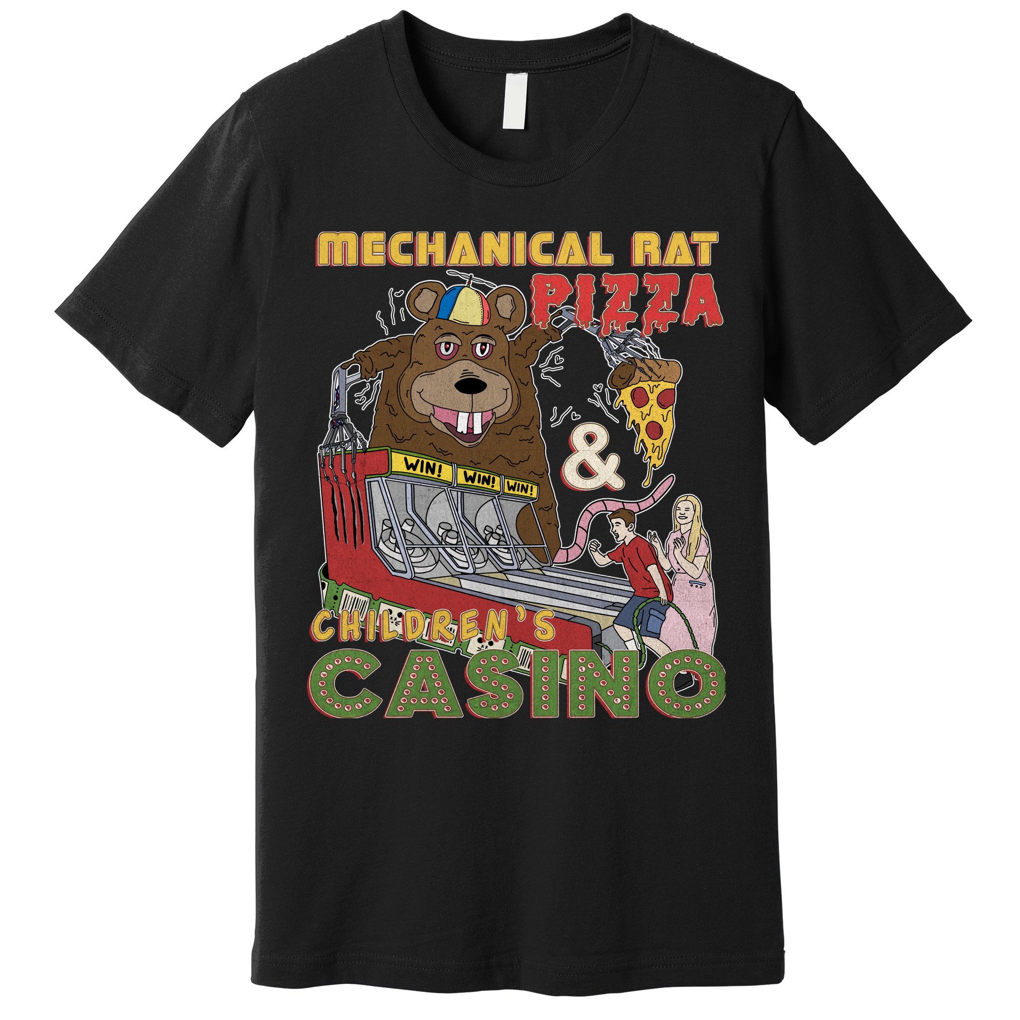 Mechanical Rat Pizza & Child Casino Premium T-Shirt