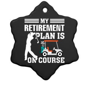 My Retirement Plan Is On Course Funny Golf Graphic Ceramic Star Ornament