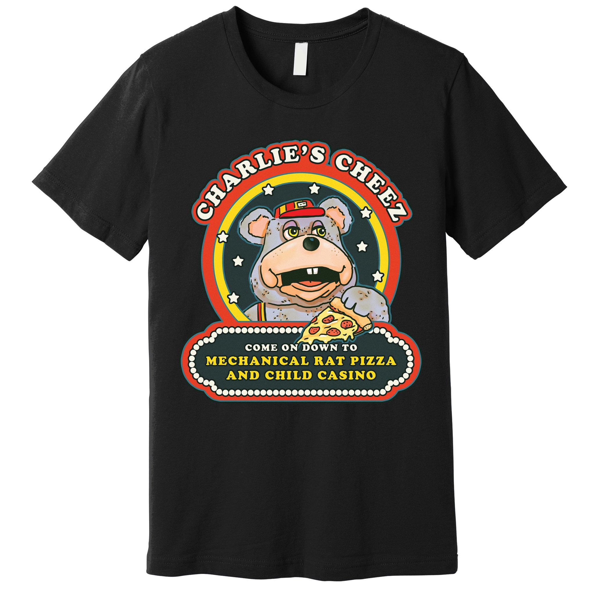 Mechanical Rat Pizza & Child Casino Premium T-Shirt