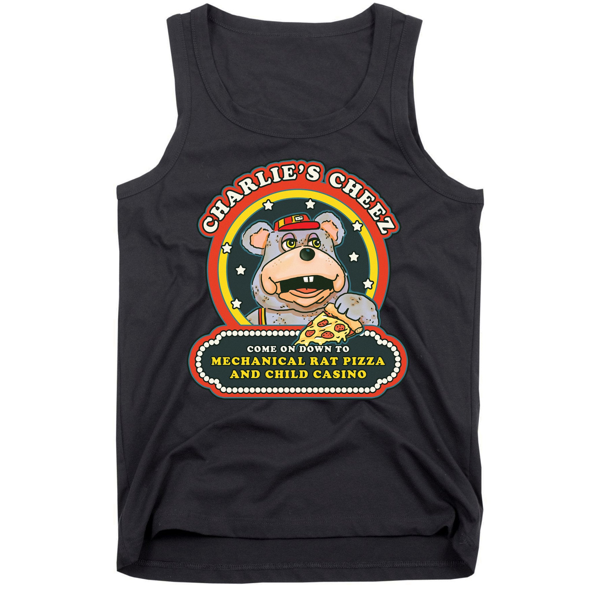 Mechanical Rat Pizza & Child Casino Tank Top