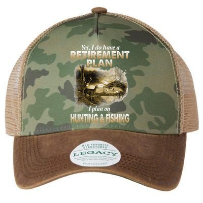 My Retirement Plan Hunting Fishing Hunters Grandpa Fun Gift Legacy Tie Dye Trucker Hat