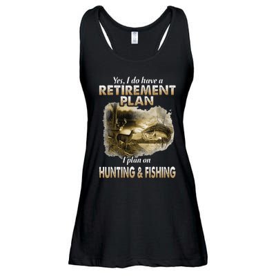 My Retirement Plan Hunting Fishing Hunters Grandpa Fun Gift Ladies Essential Flowy Tank