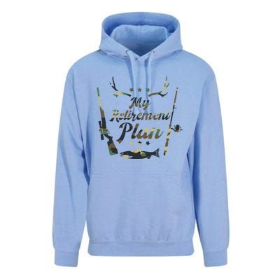 My Retiret Plan Funny Fishing And Hunting Pensioner Gift Unisex Surf Hoodie