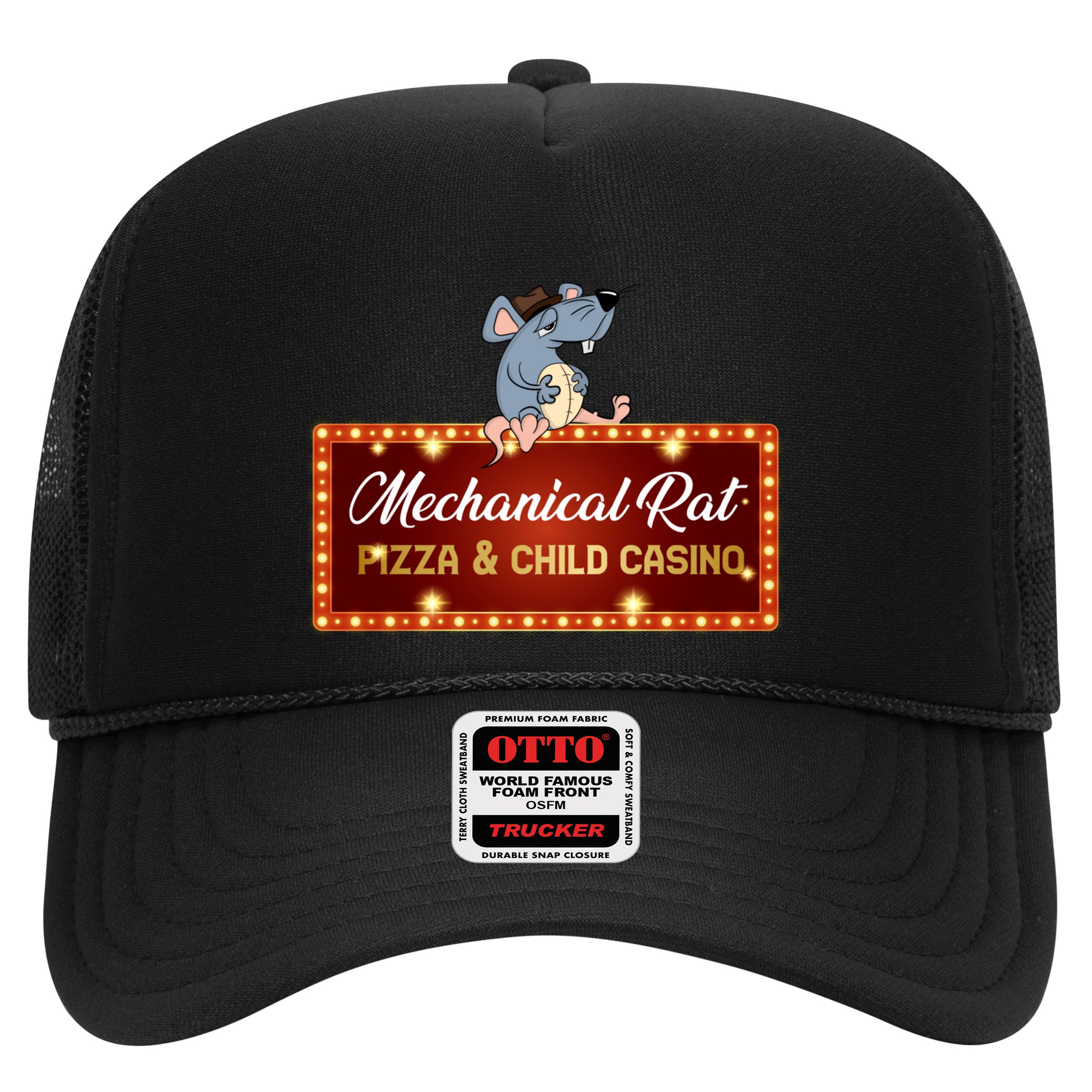Mechanical Rat Pizza & Child Casino Hat