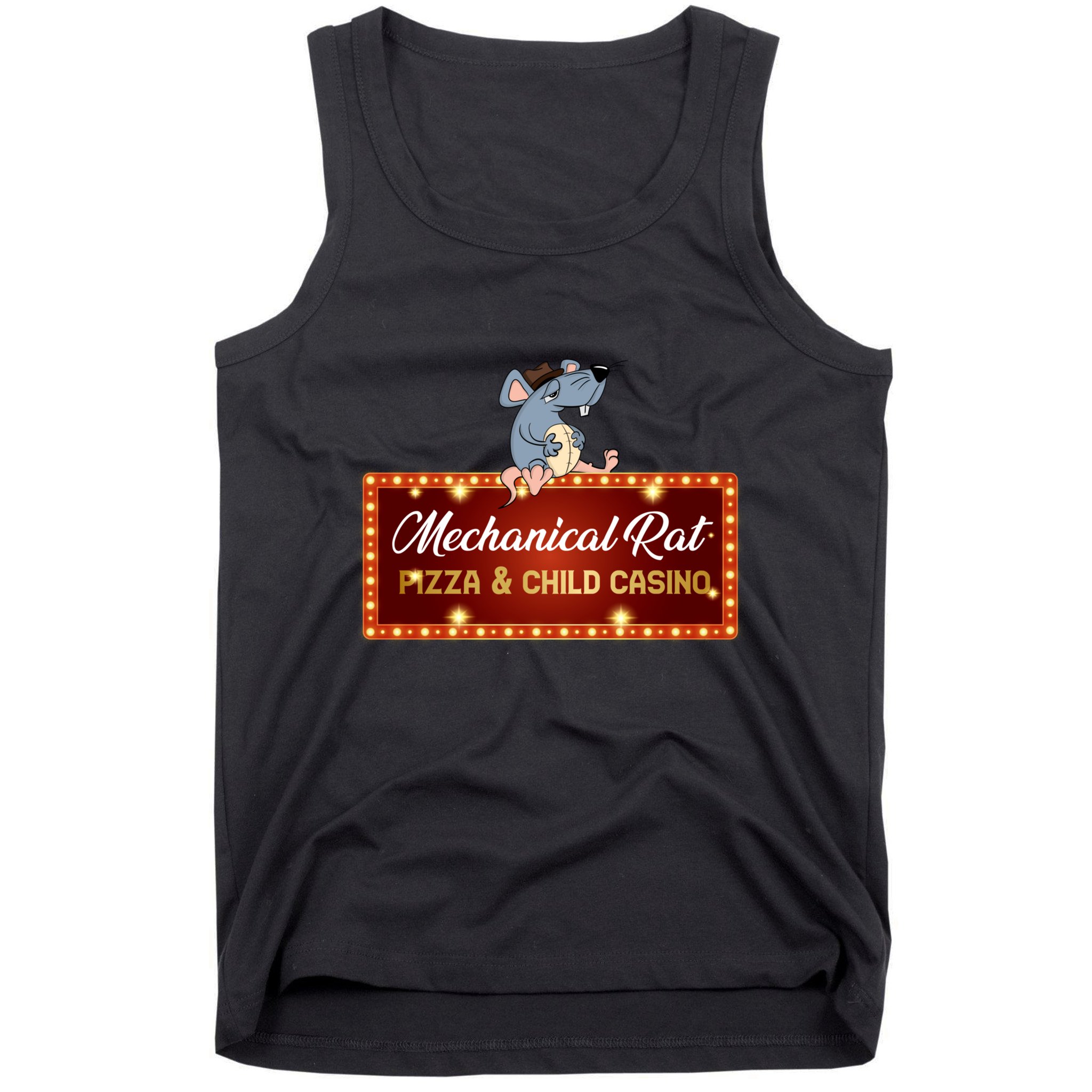 Mechanical Rat Pizza & Child Casino Tank Top