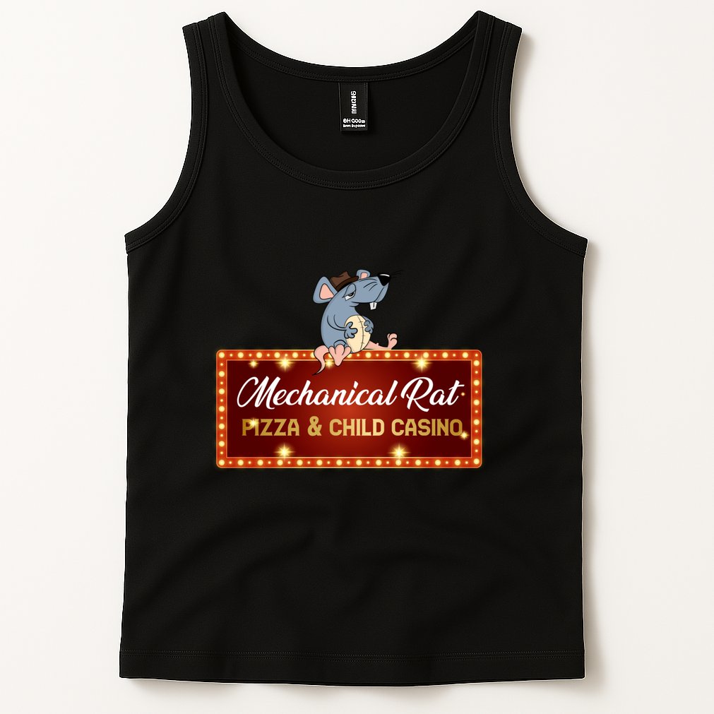 Mechanical Rat Pizza & Child Casino Tank Top