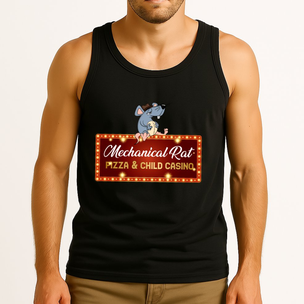 Mechanical Rat Pizza & Child Casino Tank Top