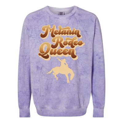 Melanin Rodeo Queen African American Southern Colorblast Crewneck Sweatshirt