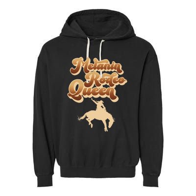 Melanin Rodeo Queen African American Southern Garment-Dyed Fleece Hoodie