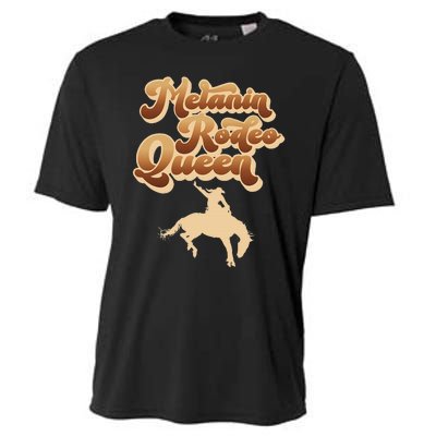 Melanin Rodeo Queen African American Southern Cooling Performance Crew T-Shirt