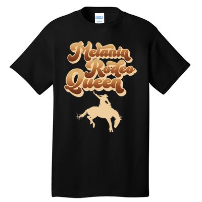 Melanin Rodeo Queen African American Southern Tall T-Shirt