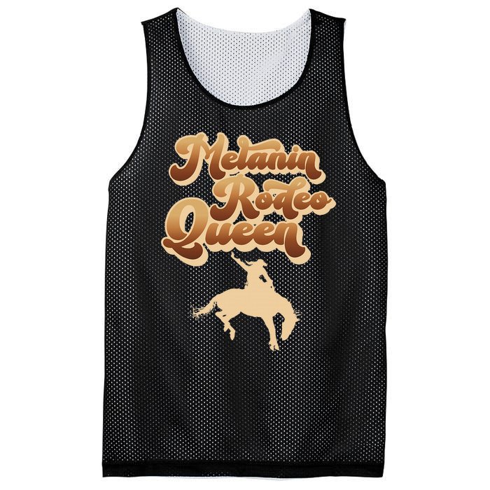 Melanin Rodeo Queen African American Southern Mesh Reversible Basketball Jersey Tank