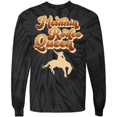 Melanin Rodeo Queen African American Southern Tie-Dye Long Sleeve Shirt