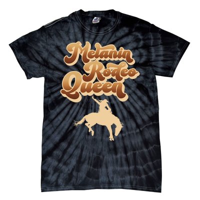 Melanin Rodeo Queen African American Southern Tie-Dye T-Shirt