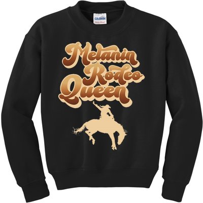 Melanin Rodeo Queen African American Southern Kids Sweatshirt