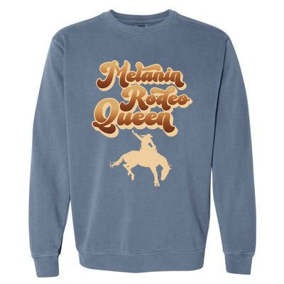 Melanin Rodeo Queen African American Southern Garment-Dyed Sweatshirt