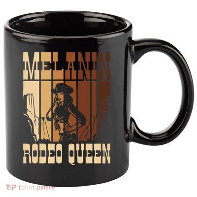 Melanin Rodeo Queen Countrygirl African American Cowgirl 11oz C Handle Ceramic Mug