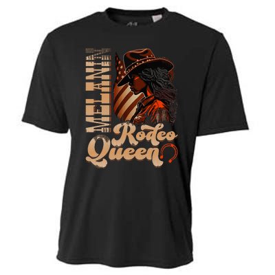 Melanin Rodeo Queen Countrygirl Africanamerican Cowgirl Cooling Performance Crew T-Shirt