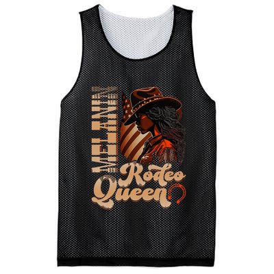 Melanin Rodeo Queen Countrygirl Africanamerican Cowgirl Mesh Reversible Basketball Jersey Tank