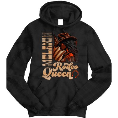 Melanin Rodeo Queen Countrygirl Africanamerican Cowgirl Tie Dye Hoodie