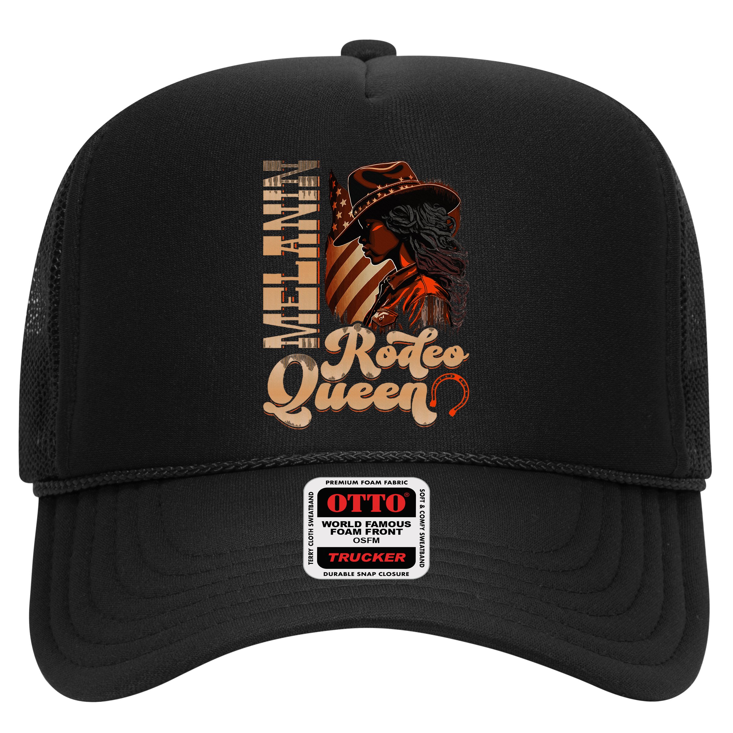 Melanin Rodeo Queen Countrygirl Africanamerican Cowgirl Trucker Hat