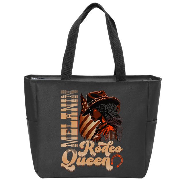 Melanin Rodeo Queen Countrygirl Africanamerican Cowgirl Zip Tote Bag