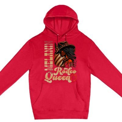 Melanin Rodeo Queen Countrygirl Africanamerican Cowgirl Premium Pullover Hoodie