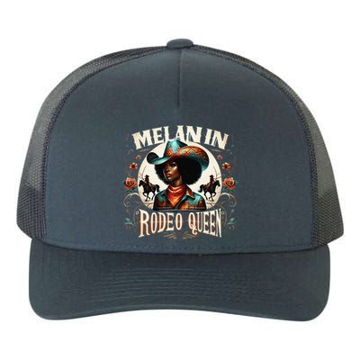 Melanin Rodeo Queen Africanamerican Melanin Cowgirl Yupoong Adult 5-Panel Trucker Hat