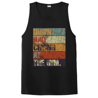 Motivation Retro Quote Saying Down Bad Crying At The Gym Cute Gift PosiCharge Competitor Tank