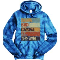 Motivation Retro Quote Saying Down Bad Crying At The Gym Cute Gift Tie Dye Hoodie