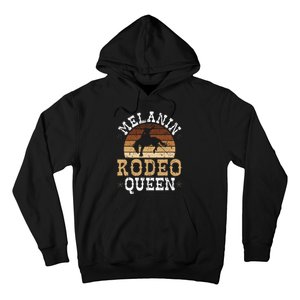 Melanin Rodeo Queen Bronc Riding African American Cowgirl Hoodie