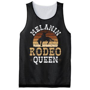 Melanin Rodeo Queen Bronc Riding African American Cowgirl Mesh Reversible Basketball Jersey Tank