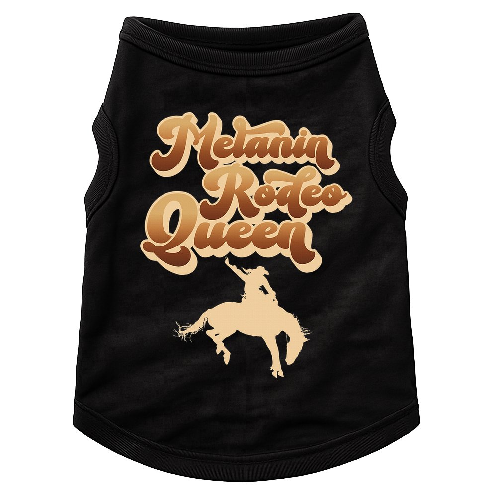 Melanin Rodeo Queen African American Southern Cowgirl Doggie Tank