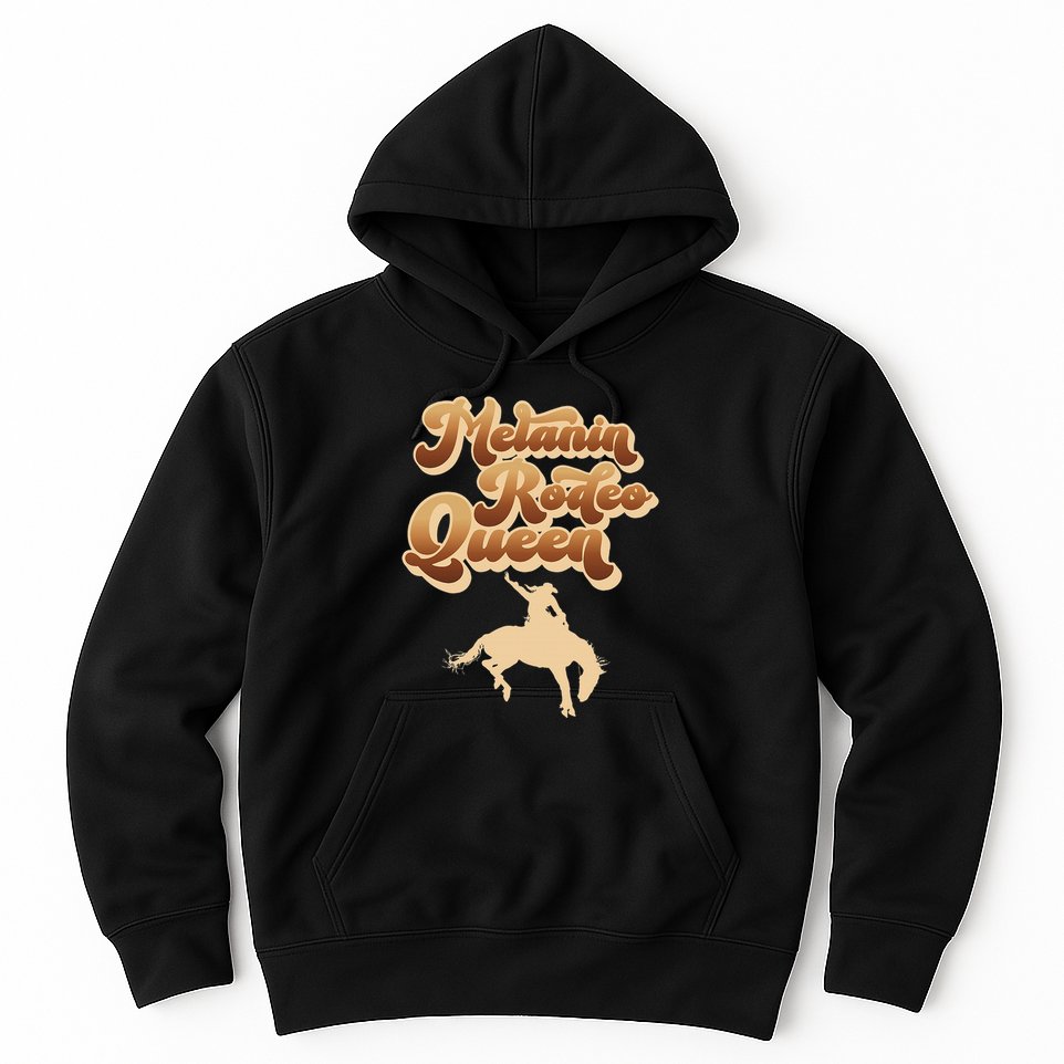 Melanin Rodeo Queen African American Southern Cowgirl Hoodie