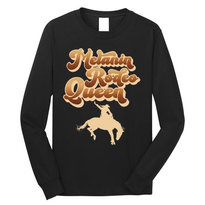 Melanin Rodeo Queen African American Southern Cowgirl Long Sleeve Shirt