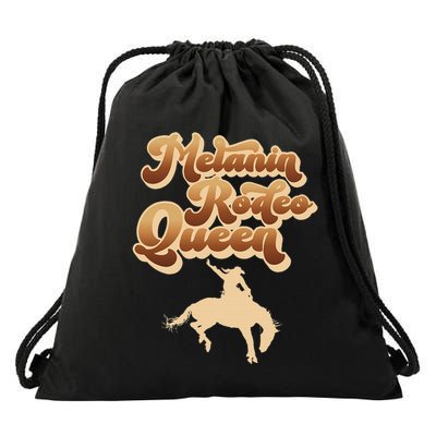 Melanin Rodeo Queen African American Southern Cowgirl Drawstring Bag